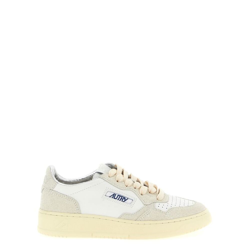 Autry Beige Cowhide Low Top Women's Sneakers